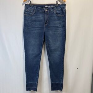 Old Navy Dark Blue rock star super Skinny Jeans women’s size 14